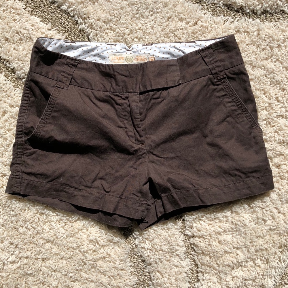 Brown J. Crew chino shorts 3 in.